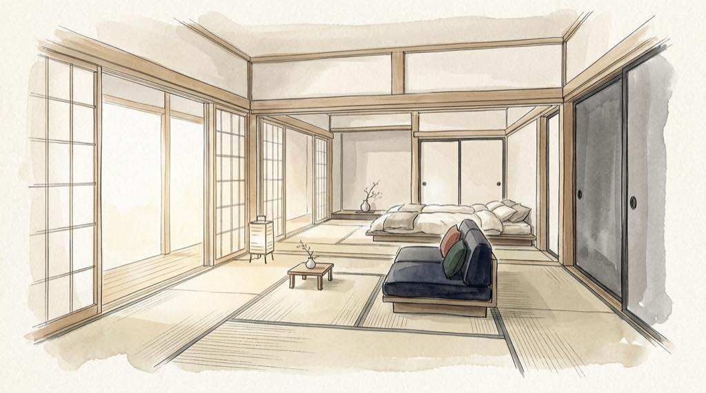 星のや東京の客室に学ぶ低い家具と障子の光を使った住まいのヒントのイメージ